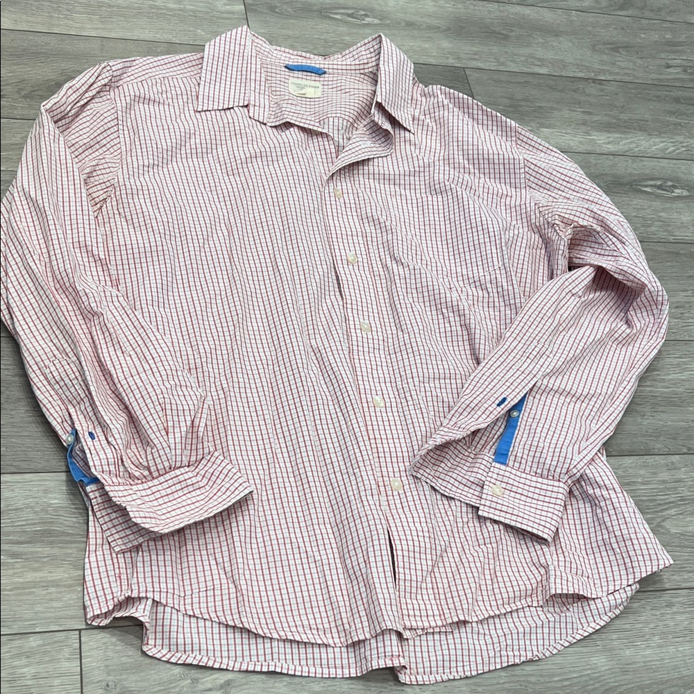 American Eagle Outfitters Red and White Checkered Shirt